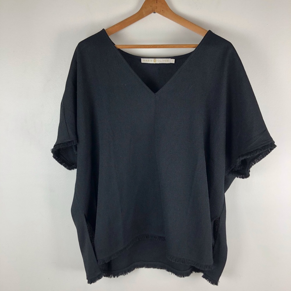 Marie Oliver black woven Clara top - Picture 2 of 10